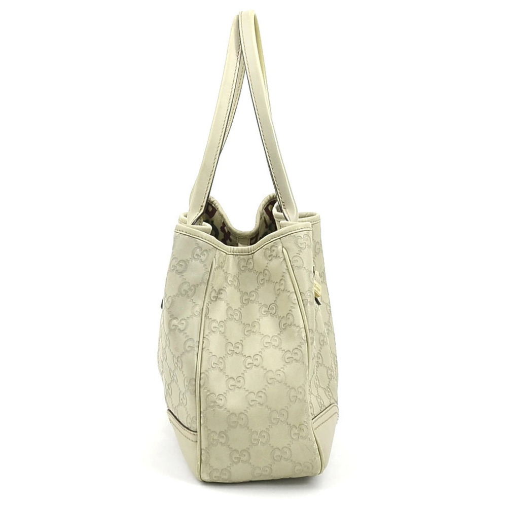 Gucci Leather Shoulder Gold Bag Tote ssima Ivory White Gold White